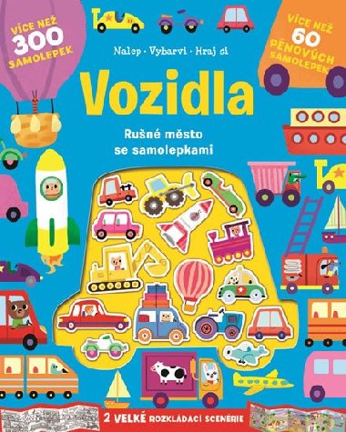 Vozidla - Rušné město se samolepkami - Svojtka