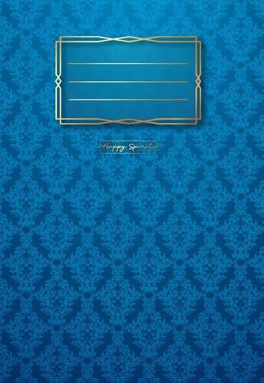 Seit Premium modr tapeta A5 - Tekovan linky - 40 list - Happy Spirit
