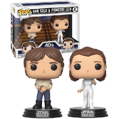 Funko POP Vinyl: Star Wars - 2PK Han & Leia - neuveden