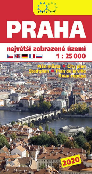 Praha pln msta 1:25 000 - nejvt zobrazen zem (2020) - aket