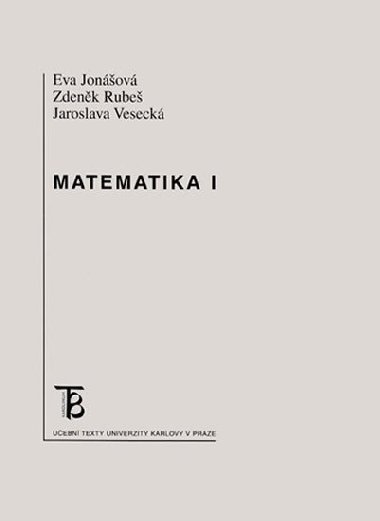Matematika I. - Jonov Eva