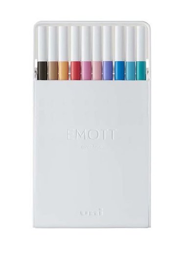 EMOTT fine liner sada 10 ks - pastelov barvy - neuveden
