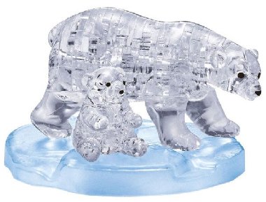 3D Crystal puzzle Ledn medvdice s mldtem 40 dlk - neuveden