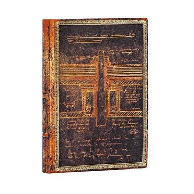 Zpisnk Paperblanks - Tesla, Sketch of a Turbine, flexi, Mini / linkovan - neuveden