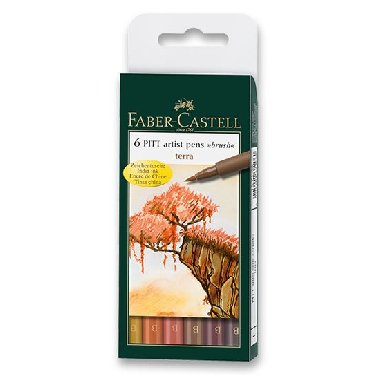 Faber - Castell Popisova Pitt Artist Pen Terra 6 ks - neuveden