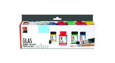 Marabu barva na sklo Glas sada 4 x 15 ml - neuveden