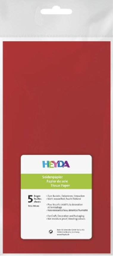 HEYDA Hedvbn papr 50 x 70 cm - erven 5 ks - neuveden