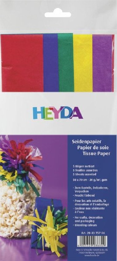 HEYDA Sada hedvbnch papr 50 x 70 cm - tmav mix - neuveden