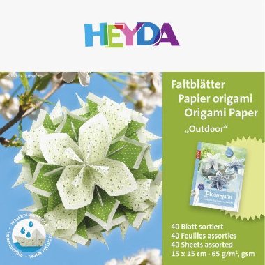 HEYDA Papry na origami vododoln 15 x 15 cm - zelen - neuveden