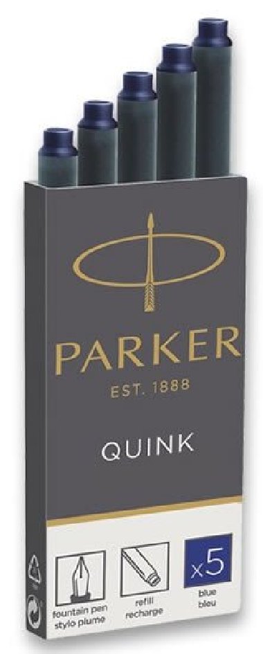 Inkoustové bombičky Parker modré - neuveden