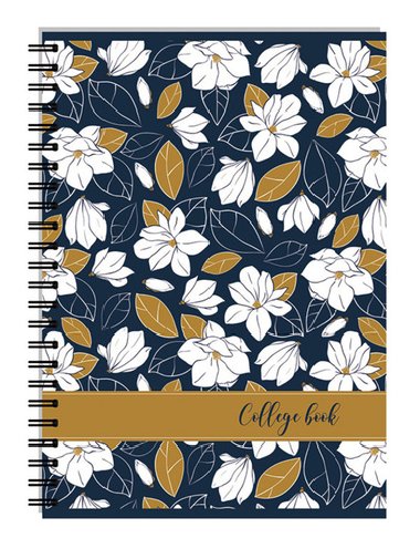 College blok A4 tekovan White Flower - Helma