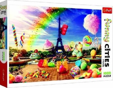 Puzzle Legran msta - Sladk Pa / Funny Cities: Paris, 1000 dlk - neuveden