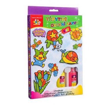 Sada okench barev s tpytkami 5x20ml + kontury + pedlohy - neuveden