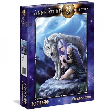 Clementoni Puzzle Anne Stokes - Vlk ochránce 1000 dílků - neuveden