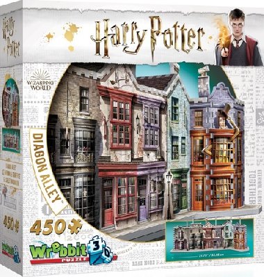 Harry Potter: Puzzle Wrebbit 3D - Pn ulice / 450 dlk - neuveden