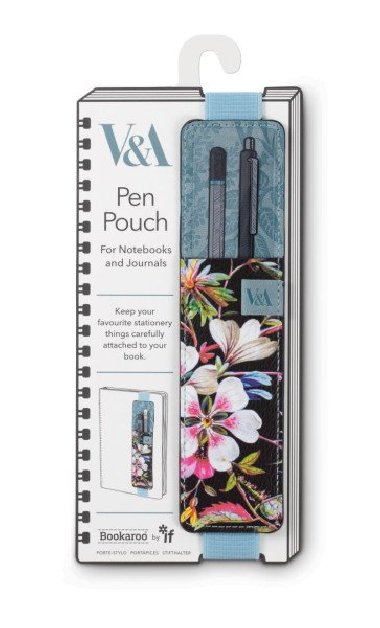 Bookaroo V&A Pouzdro na pera na zpisnk - Kilburn Black Flora - neuveden