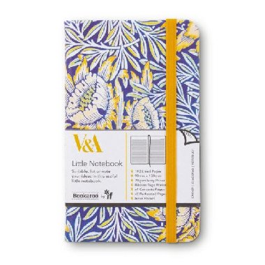 Bookaroo V&A Kapesn zpisnk A6 - Morris Tulip & Willow - neuveden