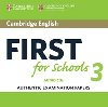 Cambridge English First for Schools 3 Audio CDs - neuveden