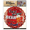 Wall decor Retro Cold larger BEER - samolepc dekorace 30,5x38 cm - neuveden