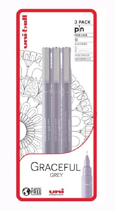 Uni Pin Sada liner - Graceful Grey 8 ks - neuveden