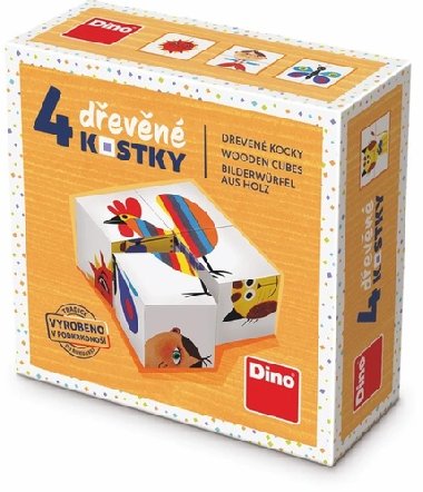 Kohout - Dřevěné kostky 4 ks - neuveden