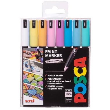 Posca Sada akrylovch popisova 0,7 mm - pastelov barvy 8 ks - neuveden