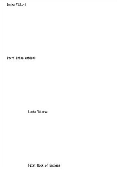 Prvn kniha emblm / First Book of Emblems - Lenka Vtkov