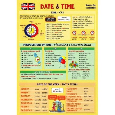 Angličtina Date & Time - Pomůcka pro školáky - Nakladatelství SUN