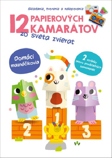 12 papierovch kamartov zo sveta zvierat Domci maznikovia - 