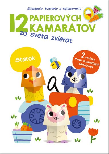 12 papierovch kamartov zo sveta zvierat Statok - 