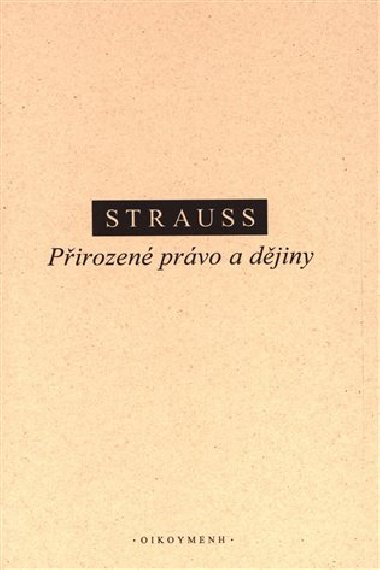 Pirozen prvo a djiny - Leo Strauss
