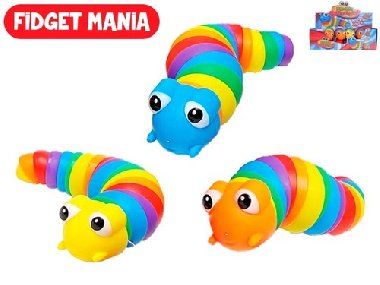Fidget housenka klik klak 3 barvy - 