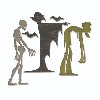 SIZZIX Thinlits vyezvac  kovov ablony - zombie, smrtka, drakula 4 ks - neuveden