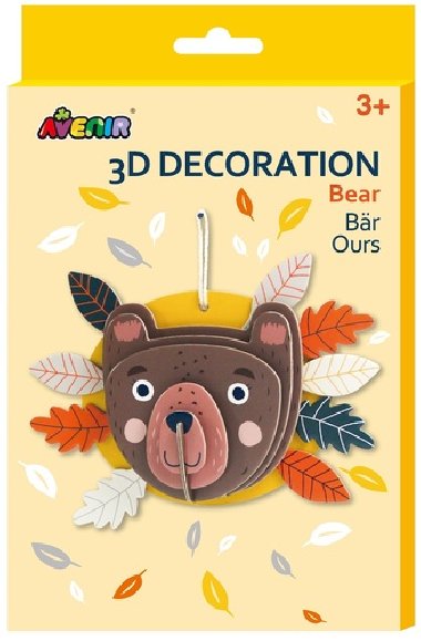 3D dekorace na zeď Medvěd - Avenir
