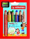 STABILO woody 6 ks poudro s oezvtkem - neuveden