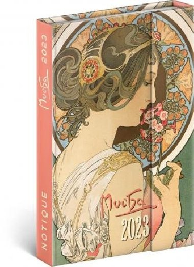 Di 2023: Alfons Mucha, tdenn, magnetick, 11  16 cm - Alfons Mucha