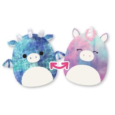 Squishmallows 2v1 - Drak Dominic a jednoroec Aina 13 cm - neuveden