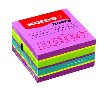 Kores Neonov bloky CUBO Spring 450 lstk 75x75mm, mix barev (purpurov, lut, modr, zelen) - neuveden