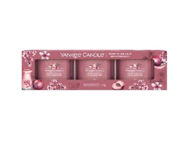 YANKEE CANDLE Sweet Plum Sake svka votivn 3ks sada - neuveden