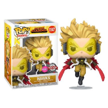 Funko POP Animation: My Hero Academy - Hawks (FLOCKED exclusive special edition) - neuveden