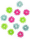 Devn vseky 4cm/kvty zelen mix 12 - neuveden
