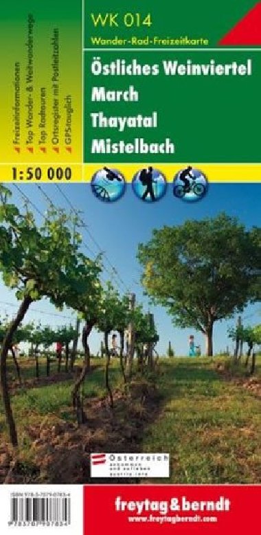 WK 014 stliches Weinviertel, March, Thayata, Mistelbach 1:50 000/mapa - neuveden