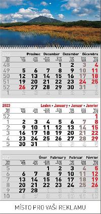 Kalendář 2023 nástěnný: Tříměsíční Krajina - Leon