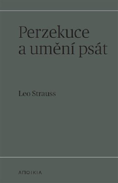 Perzekuce a umn pst - Leo Strauss