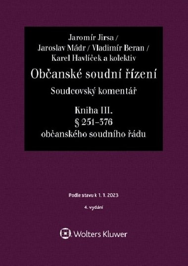 Obansk soudn zen Soudcovsk koment Kniha III. - Jaromr Jirsa; Mdr Jaroslav; Vladimr Beran