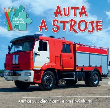 Auta a stroje - Knka se skldakami a omalovnkami - Bookmedia