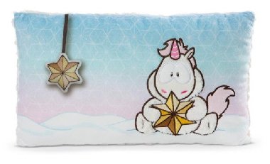 NICI polt plyov Jednoroec Theodor ve snhov kombinze 43x25 cm - neuveden