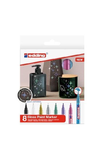 Edding Lakov popisova 751 - Metal, sada 8 ks - neuveden