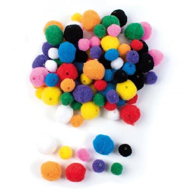 Playbox Pompom korlky 200 ks / 20+30 mm - neuveden
