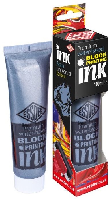 ESSDEE Premium Barva na linoryt metalick v tub 100ml - Silver - Essdee